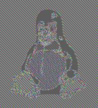 Image demonstrating visible patterns after ECB encryption